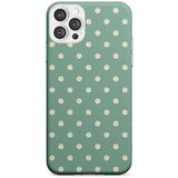 Daisy Pattern - Teal Cute Floral Daisy Design Black Impact Phone Case for iPhone 11 Pro Max