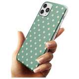 Daisy Pattern - Teal Cute Floral Daisy Design Black Impact Phone Case for iPhone 11 Pro Max