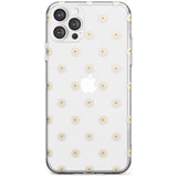 Daisy Pattern - Clear  Cute Floral Design Black Impact Phone Case for iPhone 11 Pro Max