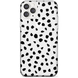 Black on Transparent Dalmatian Polka Dot Spots Slim TPU Phone Case for iPhone 11 Pro Max