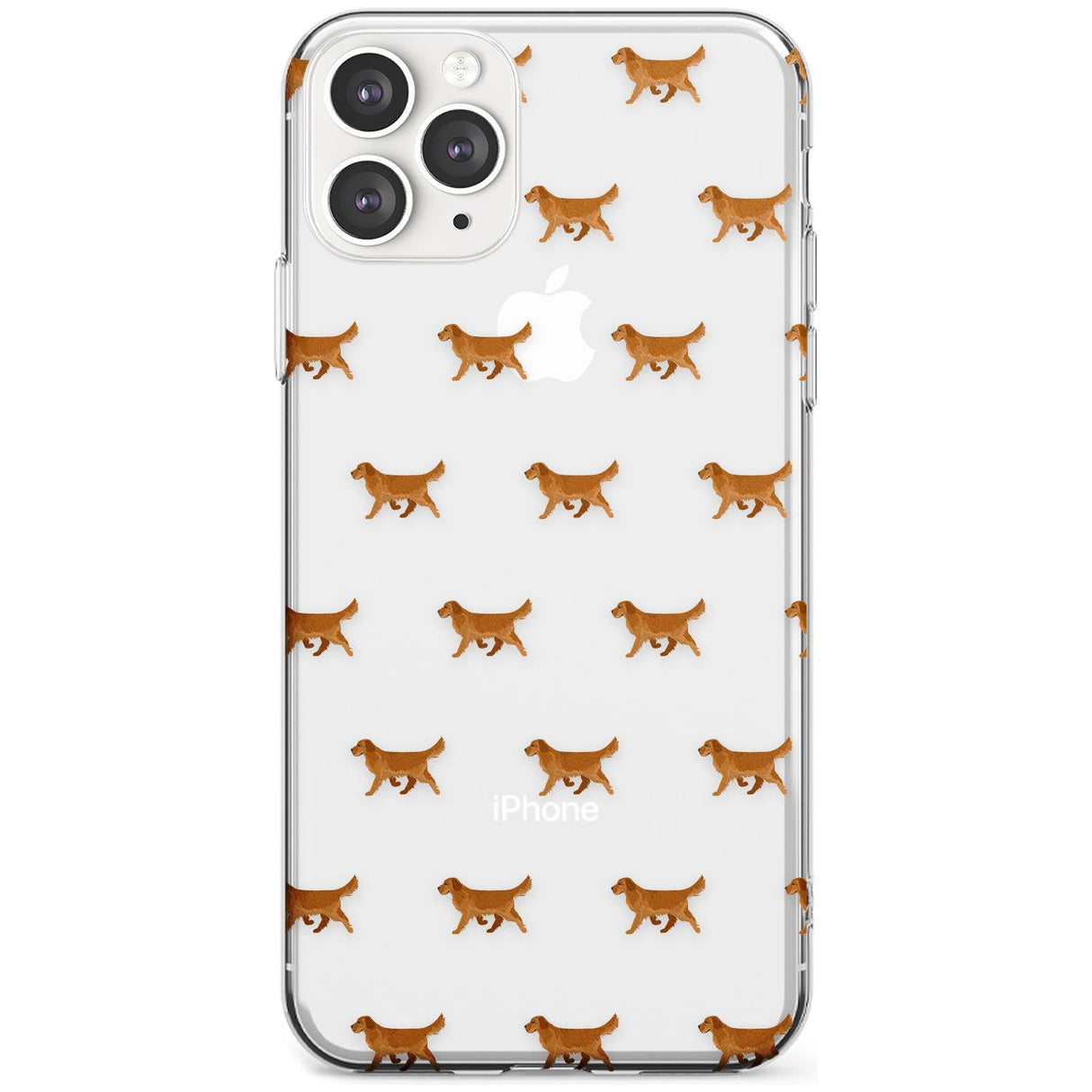 Golden Retriever Dog Pattern Clear Phone Case iPhone 11 Pro Max / Clear Case,iPhone 11 Pro / Clear Case,iPhone 12 Pro Max / Clear Case,iPhone 12 Pro / Clear Case Blanc Space