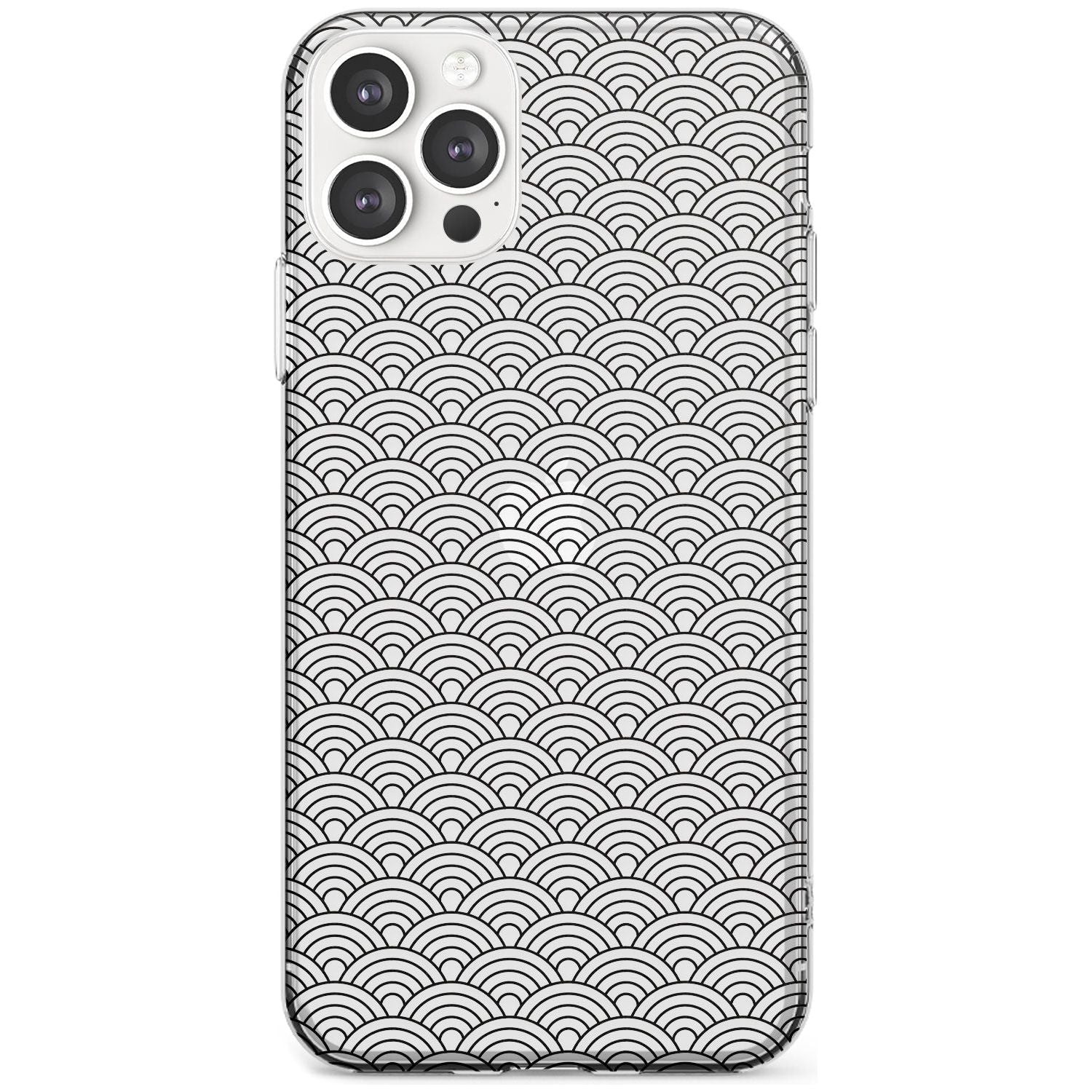Abstract Lines: Scalloped Pattern Black Impact Phone Case for iPhone 11 Pro Max