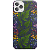 Busy Floral and Fern Design - Navy Slim TPU Phone Case for iPhone 11 Pro Max