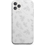 Grey Branches Vintage Botanical Slim TPU Phone Case for iPhone 11 Pro Max