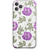 Purple Blossoms Transparent Floral Slim TPU Phone Case for iPhone 11 Pro Max