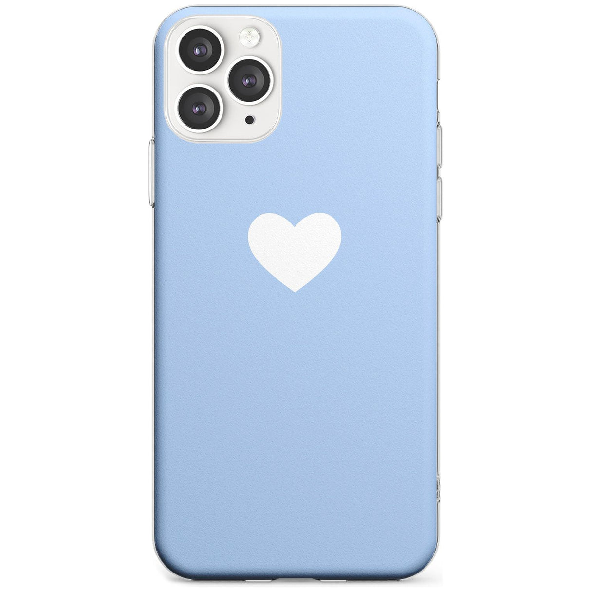 Single Heart Design: White & Baby Blue