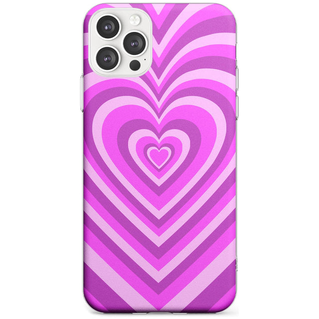 Pink Heart Illusion Slim TPU Phone Case for iPhone 11 Pro Max