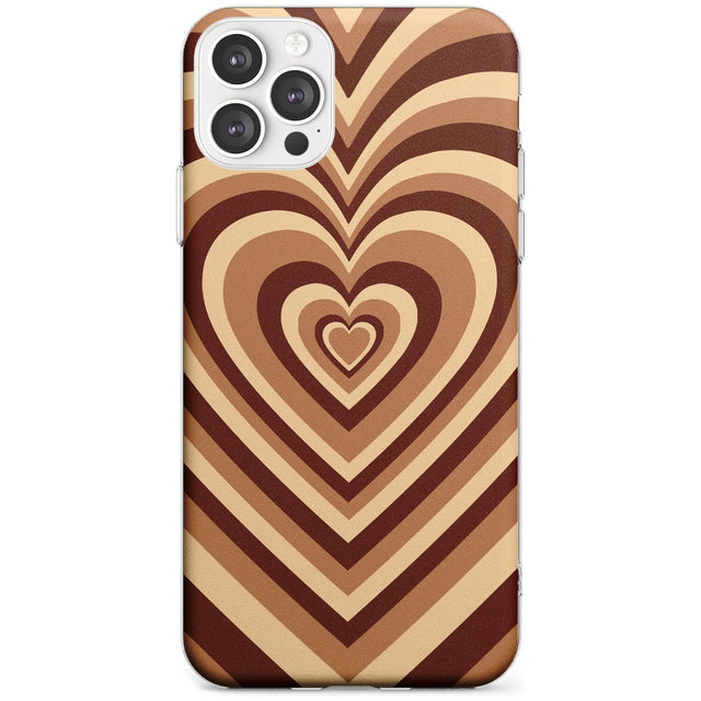 Latte Heart Illusion Phone Case iPhone 12 Pro Max / Clear Case,iPhone 12 Pro / Clear Case,iPhone 11 Pro Max / Clear Case,iPhone 11 Pro / Clear Case Blanc Space