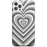 Monochrome Heart Illusion Phone Case iPhone 12 Pro Max / Clear Case,iPhone 12 Pro / Clear Case,iPhone 11 Pro Max / Clear Case,iPhone 11 Pro / Clear Case Blanc Space