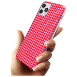 Neon Pink & Red Houndstooth Pattern Slim TPU Phone Case for iPhone 11 Pro Max