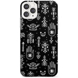 Tribal Palms - White on Black Slim TPU Phone Case for iPhone 11 Pro Max