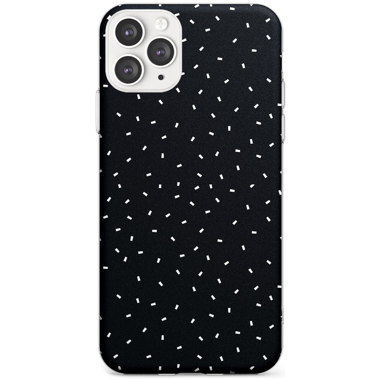 Confetti (Black) Phone Case iPhone 11 Pro Max / Clear Case,iPhone 11 Pro / Clear Case,iPhone 12 Pro Max / Clear Case,iPhone 12 Pro / Clear Case Blanc Space