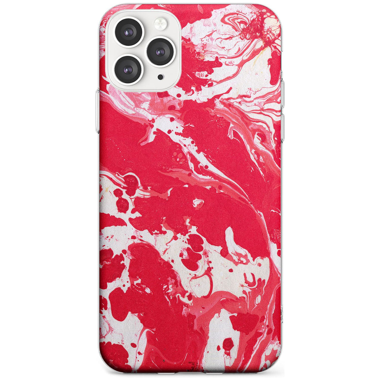 Red & White - Marbled Paper iPhone Case  Slim Case Phone Case - Case Warehouse