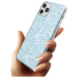 Light Blue Pattern Memphis Retro Pattern Design Slim TPU Phone Case for iPhone 11 Pro Max