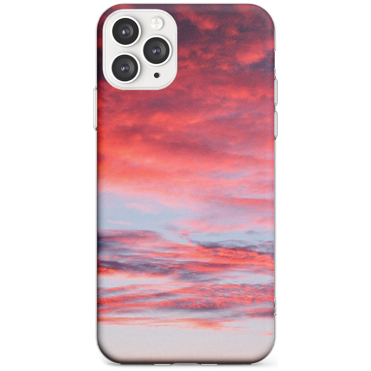 Pink Cloudy Sunset Photograph Slim TPU Phone Case for iPhone 11 Pro Max