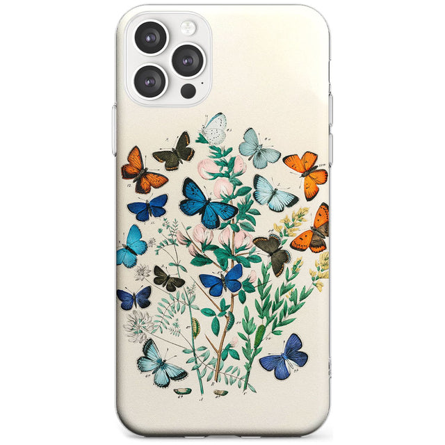 European Butterflies Phone Case iPhone 12 Pro Max / Clear Case,iPhone 12 Pro / Clear Case,iPhone 11 Pro Max / Clear Case,iPhone 11 Pro / Clear Case Blanc Space