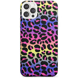 Rainbow Gradient Leopard Print Black Impact Phone Case for iPhone 11 Pro Max