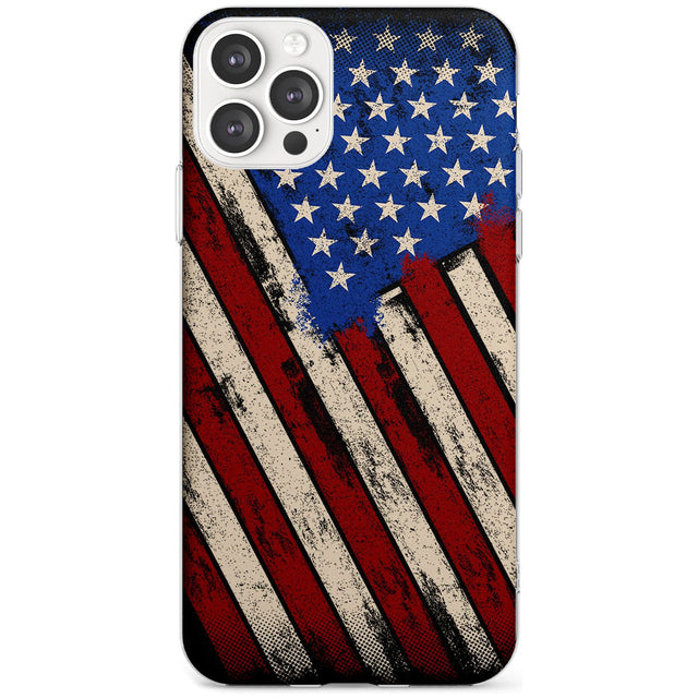 Distressed US Flag Slim TPU Phone Case for iPhone 11 Pro Max