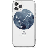 Pisces Zodiac Transparent Design - Blue Slim TPU Phone Case for iPhone 11 Pro Max