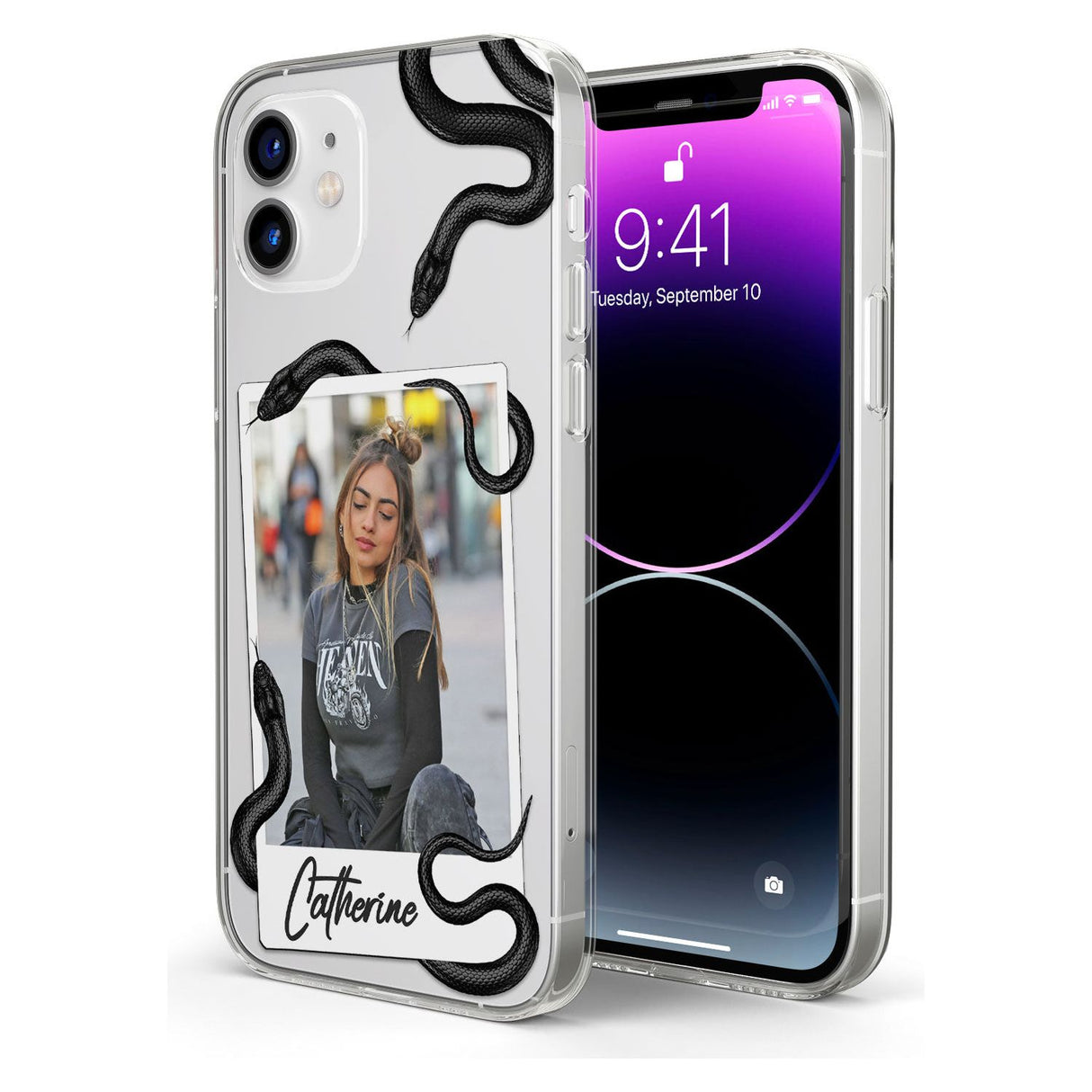 Personalised Snake Instant Photo Impact Phone Case for iPhone 11, iphone 12