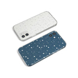 White Stars on Clear Impact Phone Case for iPhone 11, iphone 12