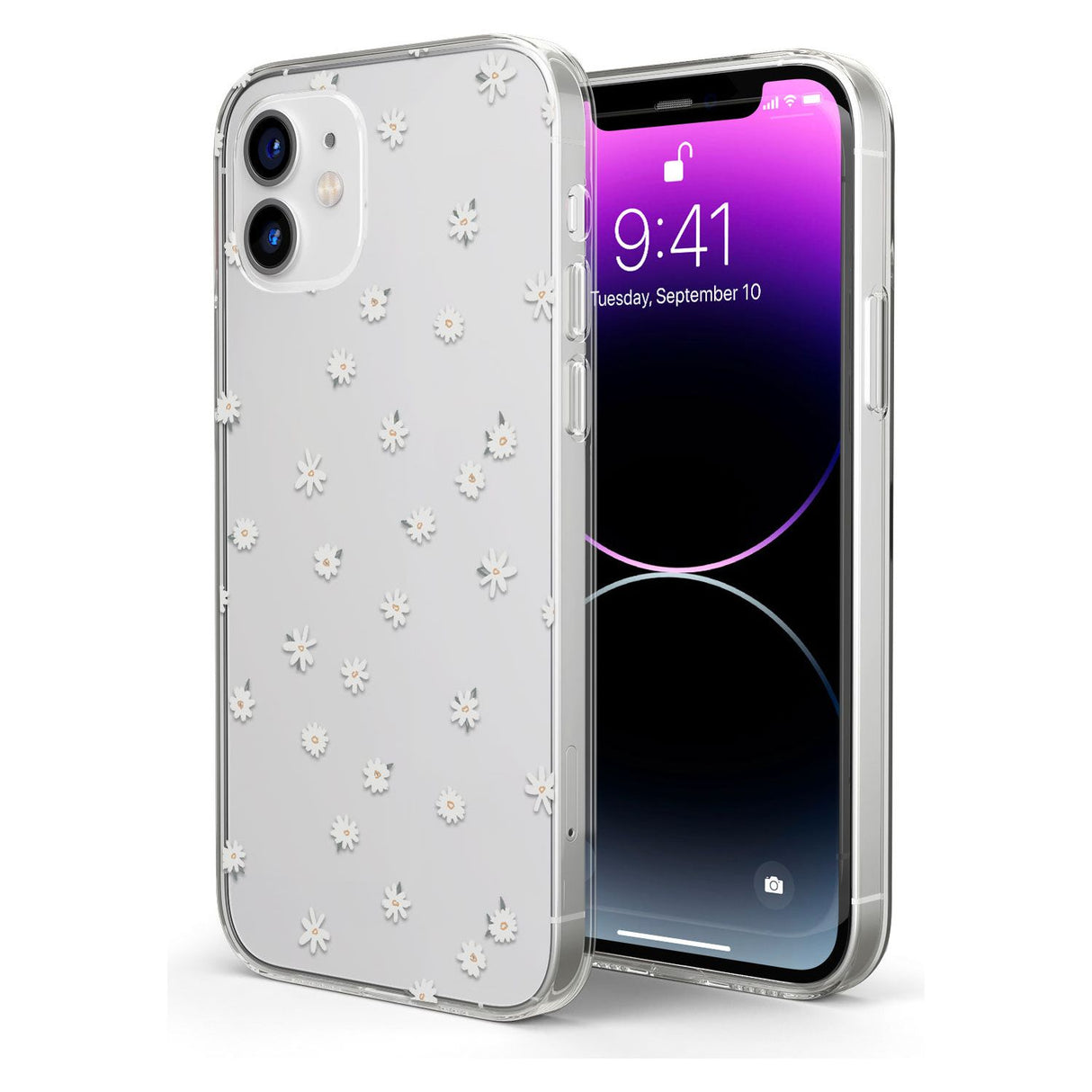 White Stars on Clear Impact Phone Case for iPhone 11, iphone 12