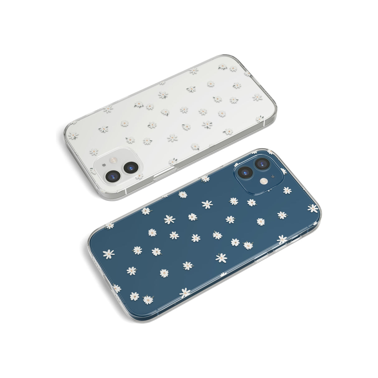 White Stars on Clear Impact Phone Case for iPhone 11, iphone 12