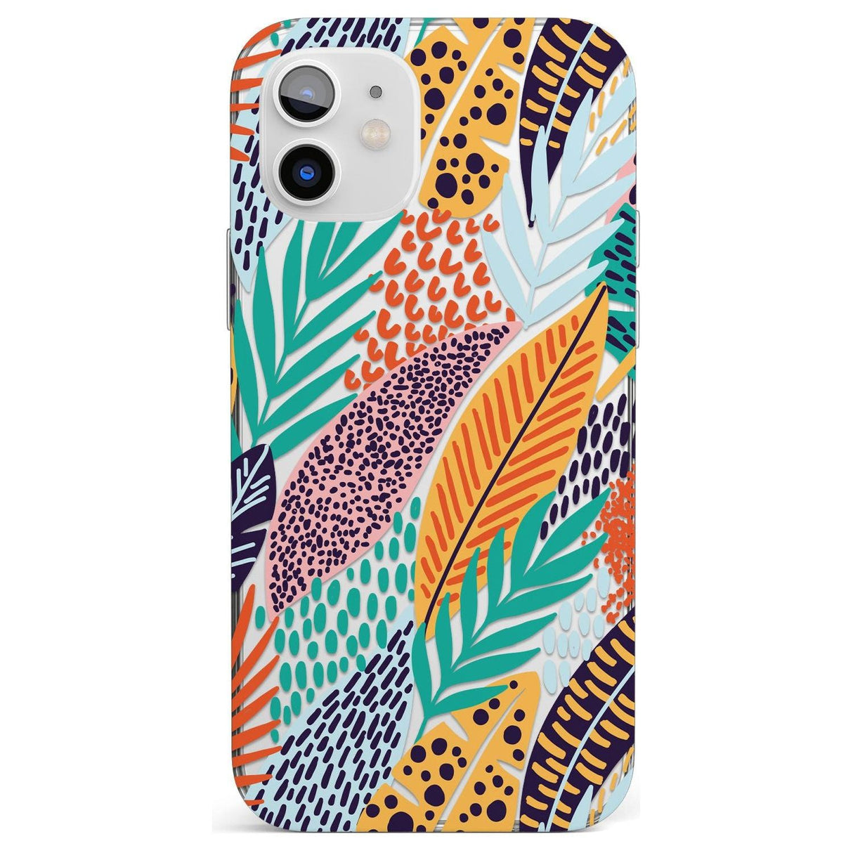 Abstract Leaves Impact Phone Case for iPhone 11, iphone 12