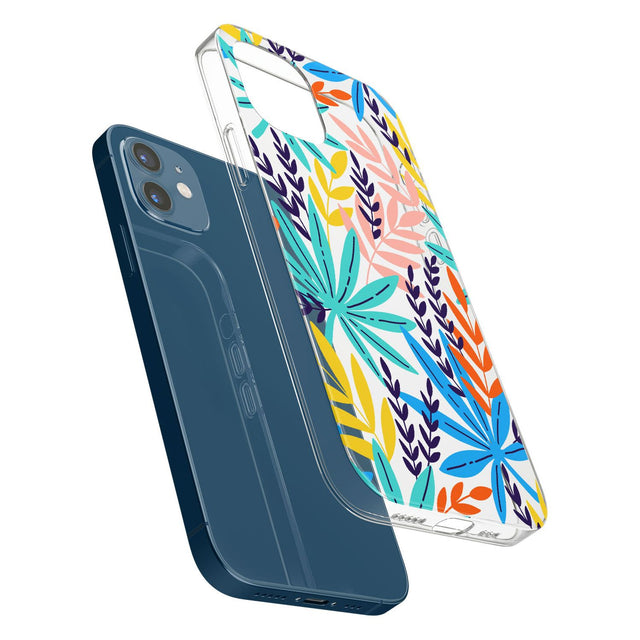 Tropical Palm Leaves Impact Phone Case for iPhone 11, iphone 12