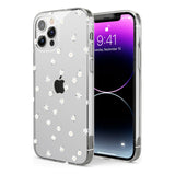 White Stars on Clear Phone Case for iPhone 12 Pro