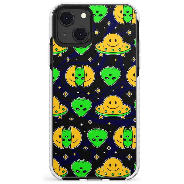 Alien Head Pattern Impact Phone Case for iPhone 13 & 13 Mini