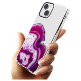 Violet & White Swirl Agate Crystal Clear Design