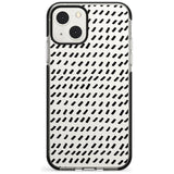 Hand Drawn Lines Pattern Phone Case iPhone 13 Mini / Black Impact Case Blanc Space