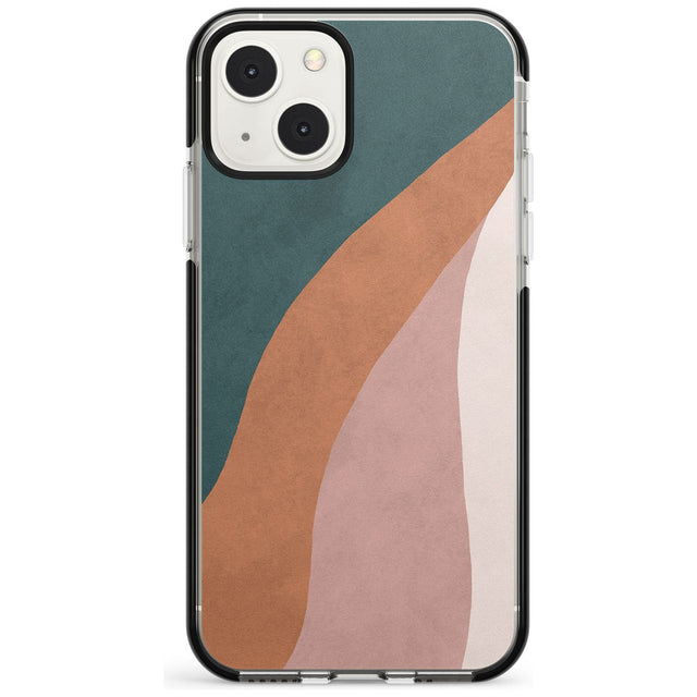 Lush Abstract Watercolour: Design #7 Phone Case iPhone 13 Mini / Black Impact Case Blanc Space