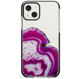 Violet & White Swirl Agate Crystal Clear Design