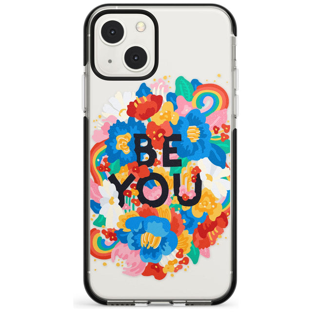 Be You Black Impact Phone Case for iPhone 13 & 13 Mini