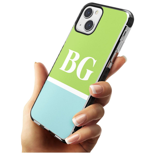 Personalised Colourblock: Green & Turquoise Custom Phone Case iPhone 15 Pro Max / Black Impact Case,iPhone 15 Plus / Black Impact Case,iPhone 15 Pro / Black Impact Case,iPhone 15 / Black Impact Case,iPhone 15 Pro Max / Impact Case,iPhone 15 Plus / Impact Case,iPhone 15 Pro / Impact Case,iPhone 15 / Impact Case,iPhone 15 Pro Max / Magsafe Black Impact Case,iPhone 15 Plus / Magsafe Black Impact Case,iPhone 15 Pro / Magsafe Black Impact Case,iPhone 15 / Magsafe Black Impact Case,iPhone 14 Pro Max / Black Impac