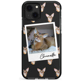 Personalised Abyssinian Cat Photo Black Impact Phone Case for iPhone 13 & 13 Mini