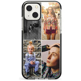 Personalised 4 Photo Grid Custom Phone Case iPhone 13 Mini / Black Impact Case Blanc Space