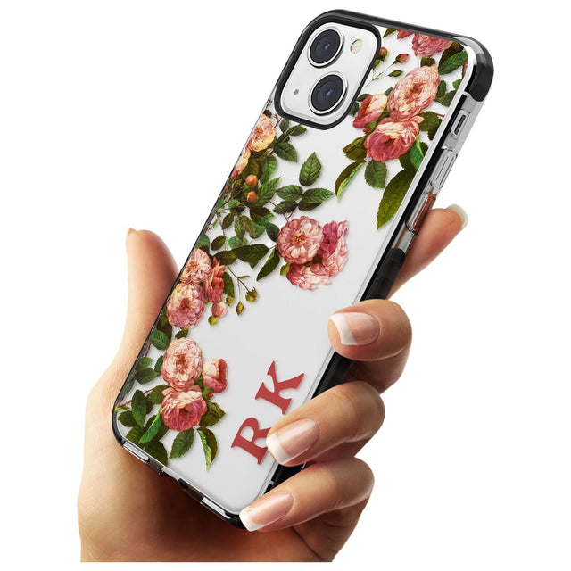 Personalised Clear Vintage Floral Pink Garden Roses Custom Phone Case iPhone 15 Pro Max / Black Impact Case,iPhone 15 Plus / Black Impact Case,iPhone 15 Pro / Black Impact Case,iPhone 15 / Black Impact Case,iPhone 15 Pro Max / Impact Case,iPhone 15 Plus / Impact Case,iPhone 15 Pro / Impact Case,iPhone 15 / Impact Case,iPhone 15 Pro Max / Magsafe Black Impact Case,iPhone 15 Plus / Magsafe Black Impact Case,iPhone 15 Pro / Magsafe Black Impact Case,iPhone 15 / Magsafe Black Impact Case,iPhone 14 Pro Max / Bla