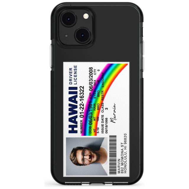 Personalised Hawaii Driving License Black Impact Phone Case for iPhone 13 & 13 Mini