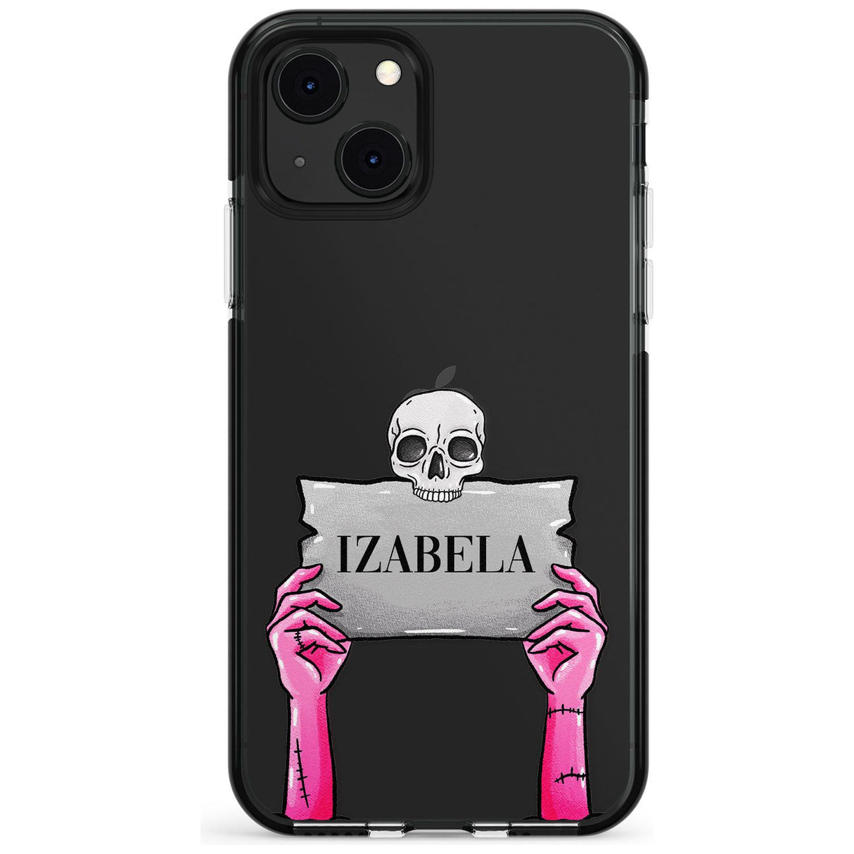 Personalised Grave Plaque Black Impact Phone Case for iPhone 13 & 13 Mini