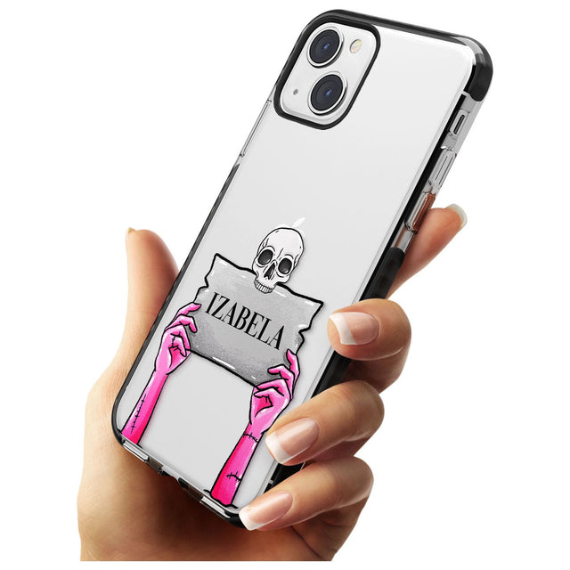 Personalised Grave Plaque Black Impact Phone Case for iPhone 13 & 13 Mini