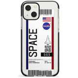 Personalised NASA Boarding Pass (Light) Black Impact Phone Case for iPhone 13 & 13 Mini