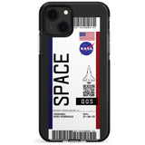 Personalised NASA Boarding Pass (Light) Black Impact Phone Case for iPhone 13 & 13 Mini