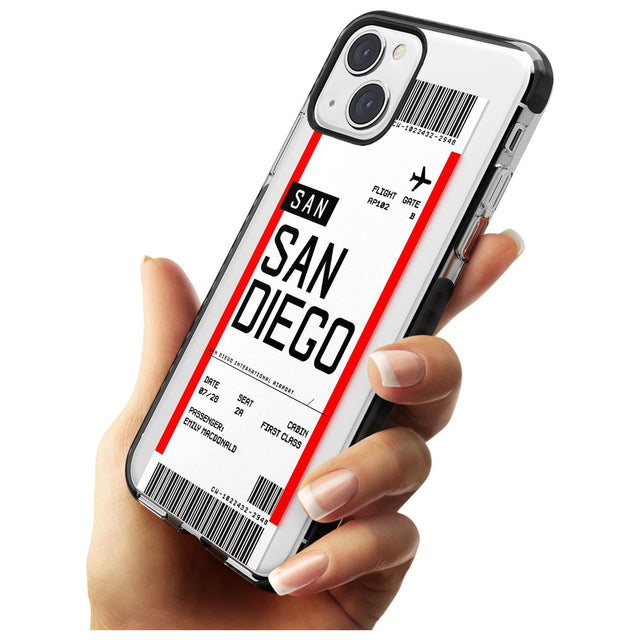 Personalised San Diego Boarding Pass Custom Phone Case iPhone 15 Pro Max / Black Impact Case,iPhone 15 Plus / Black Impact Case,iPhone 15 Pro / Black Impact Case,iPhone 15 / Black Impact Case,iPhone 15 Pro Max / Impact Case,iPhone 15 Plus / Impact Case,iPhone 15 Pro / Impact Case,iPhone 15 / Impact Case,iPhone 15 Pro Max / Magsafe Black Impact Case,iPhone 15 Plus / Magsafe Black Impact Case,iPhone 15 Pro / Magsafe Black Impact Case,iPhone 15 / Magsafe Black Impact Case,iPhone 14 Pro Max / Black Impact Case,