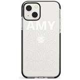 Personalised Clear Text  5C Custom Phone Case iPhone 13 Mini / Black Impact Case Blanc Space