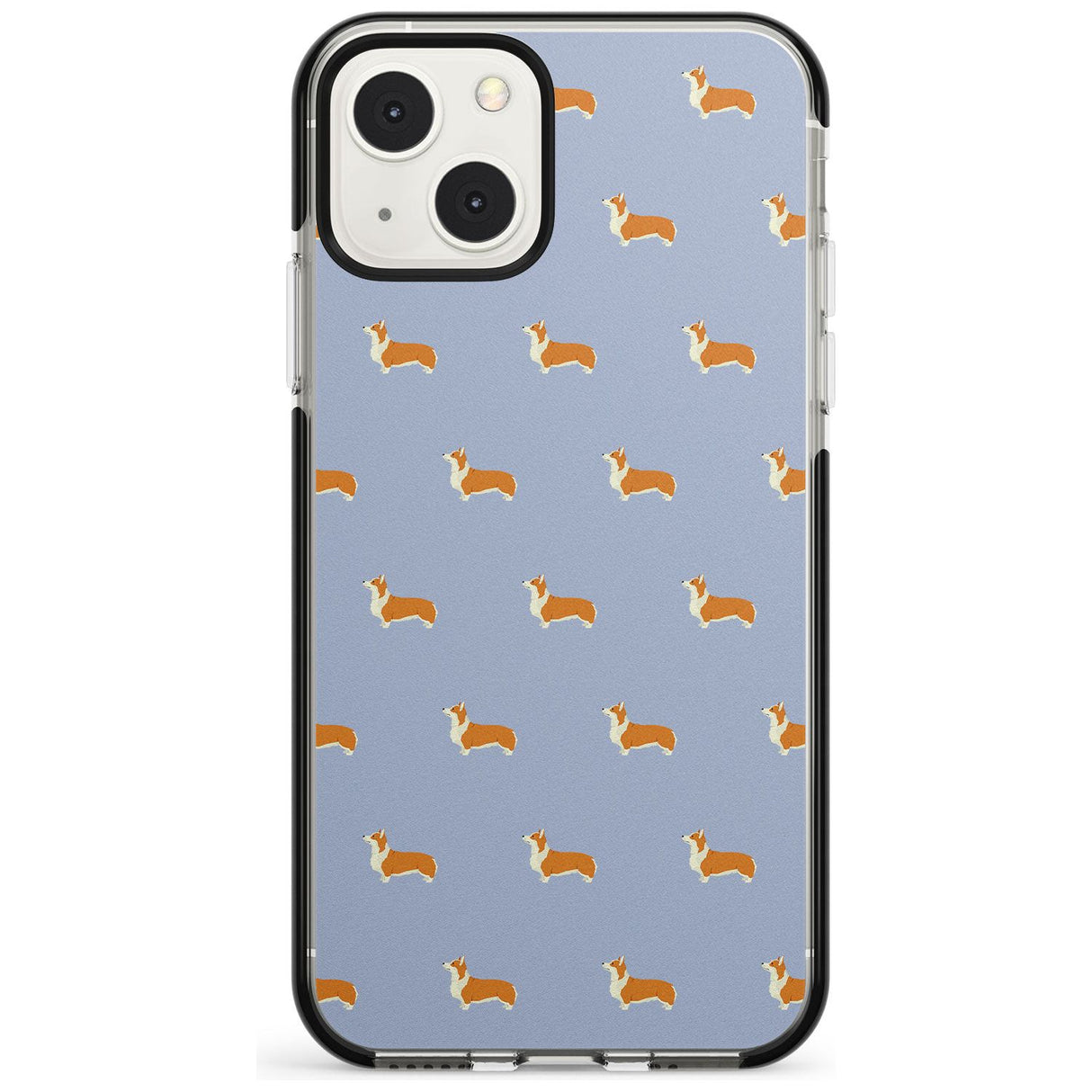 Pembroke Welsh Corgi Dog Pattern Phone Case iPhone 13 Mini / Black Impact Case Blanc Space