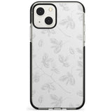 Grey Branches Vintage Botanical Phone Case iPhone 13 Mini / Black Impact Case Blanc Space