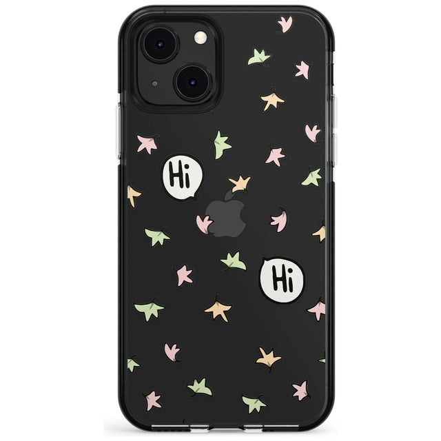 Heartstopper Leaves Pattern Black Impact Phone Case for iPhone 13 & 13 Mini